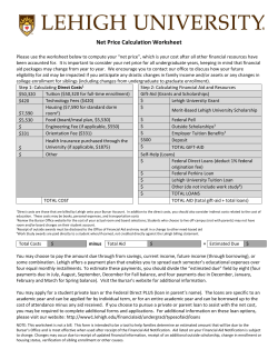 Net Price Calculation Worksheet