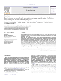 Good outcome in every fourth resuscitation attempt is achievable&acirc;