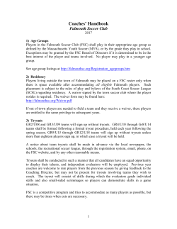 Coaches Handbook - Falmouth Soccer Club