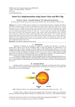 Smart Eye Implementation using Smart Glass and Bio Chip
