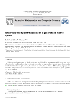 Khan type fixed point theorems in a generalized metric space
