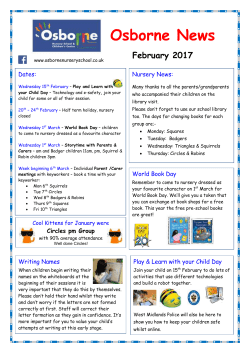 February 2017 - Osborne Nursery School