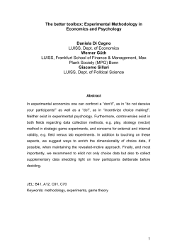 The better toolbox: Experimental Methodology in Economics and