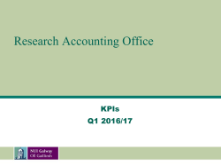RAO KPI`s Q1 2016/17