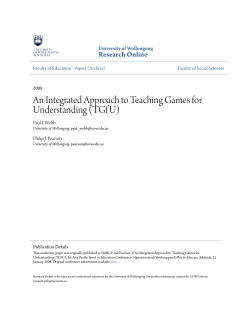 An Integrated Approach to Teaching Games for