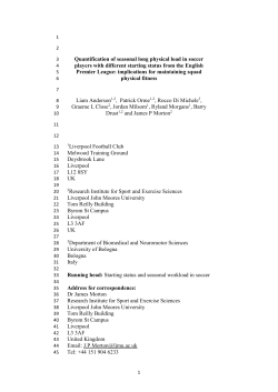 Quantification of seasonal long physical load in soccer players with