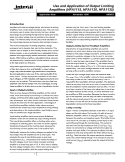 AN9653: Use and Application of Output Limiting Amplifiers