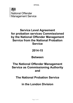 NPS Service Level Agreement- London