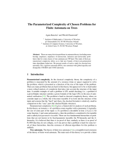 The Parameterized Complexity of Chosen Problems for Finite