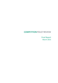 Part 1, Competition Policy Review Final Report
