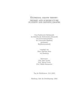 Extremal graph theory: degree and substructure in - DIM