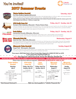 2017 Summer Events You`re invited!