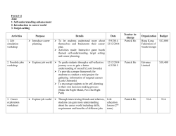Details of Life Planning Grant