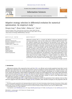 Adaptive strategy selection in differential evolution for numerical