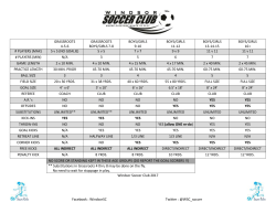 2017 Division Chart - Windsor Soccer Club