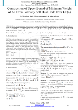 Construction of Upper Bound of Minimum Weight of An Even