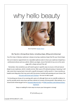 My Tips for a Strong Brow Game, including
