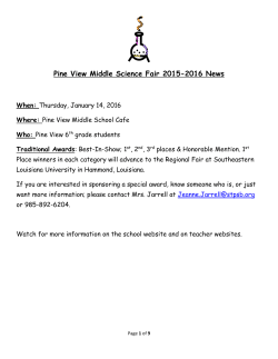 Pine View Middle Science Fair 2015