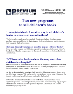 Programs to sell children`s books
