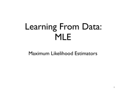Learning From Data: MLE