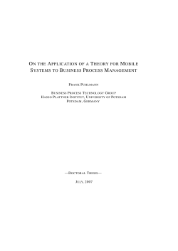 on the application of a theory for mobile systems to business