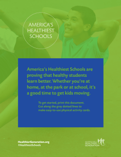 Physical Activity Breaks - Alliance for a Healthier Generation