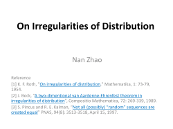 On Irregularities of Distribution