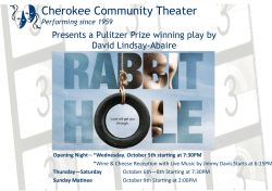 Cherokee Comm Theater Rabbit Hole Play 10-2011