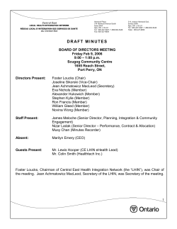 February 9, 2007 - Central East LHIN