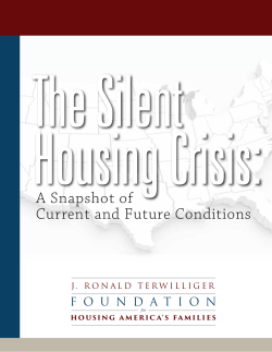 Silent Housing Crisis: A Snapshot of Current and