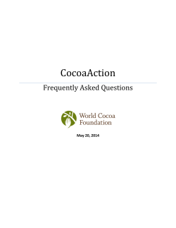 CocoaAction - World Cocoa Foundation