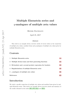 Multiple Eisenstein series and q-analogues of multiple zeta values