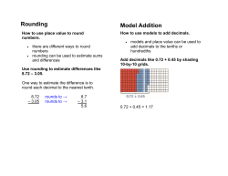 Rounding How to use place value to round numbers.