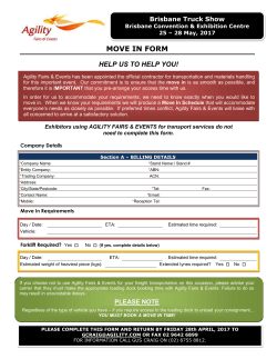 MOVE IN FORM - Brisbane Truck Show