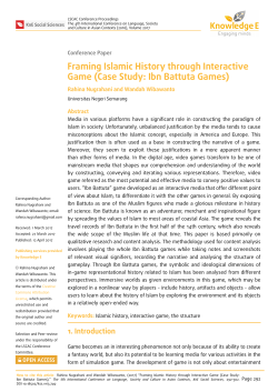 Framing Islamic History through Interactive Game