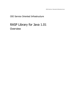 OIO Service Oriented Infrastructure
