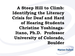 Dr. Christina Yoshinaga-Itago - Georgia Pathway to Language and