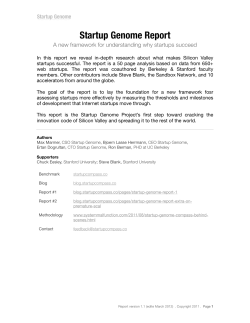 Startup Genome Report