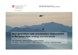 Next generation radar precipitation measurement in the Swiss Alps