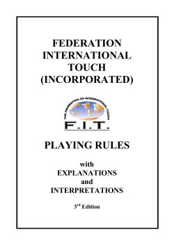 federation international touch (incorporated) playing rules