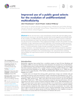 Improved use of a public good selects for the evolution of