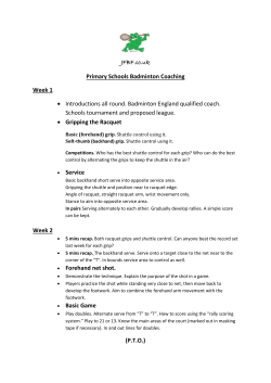 Primary School Badminton Coaching