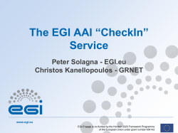 The EGI AAI *CheckIn* Service - Digital Infrastructures for Research