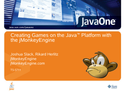 Creating Games on the Java Platform with the