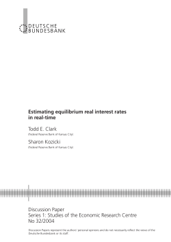 Estimating equilibrium real interest rates in real-time