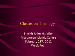 Why study history? - Masumeen Islamic Centre