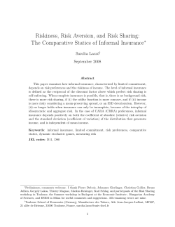 Riskiness, Risk Aversion, and Risk Sharing: The Comparative