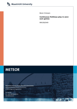 Bram Driesen Continuous fictitious play in zero