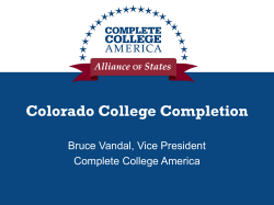 Complete College America by Bruce Vandal
