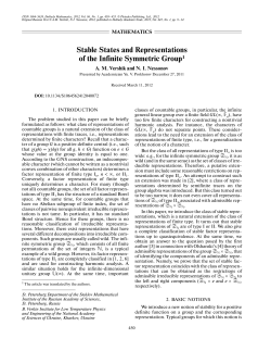 Stable states and representations of the infinite symmetric group